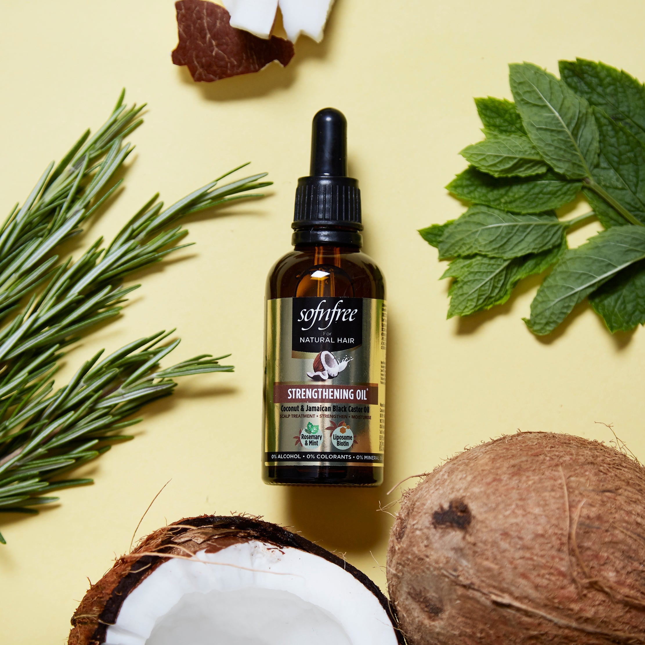 Strengthening Oil with Coconut & Jamaican Black Castor Oil and  Biotin Liposome