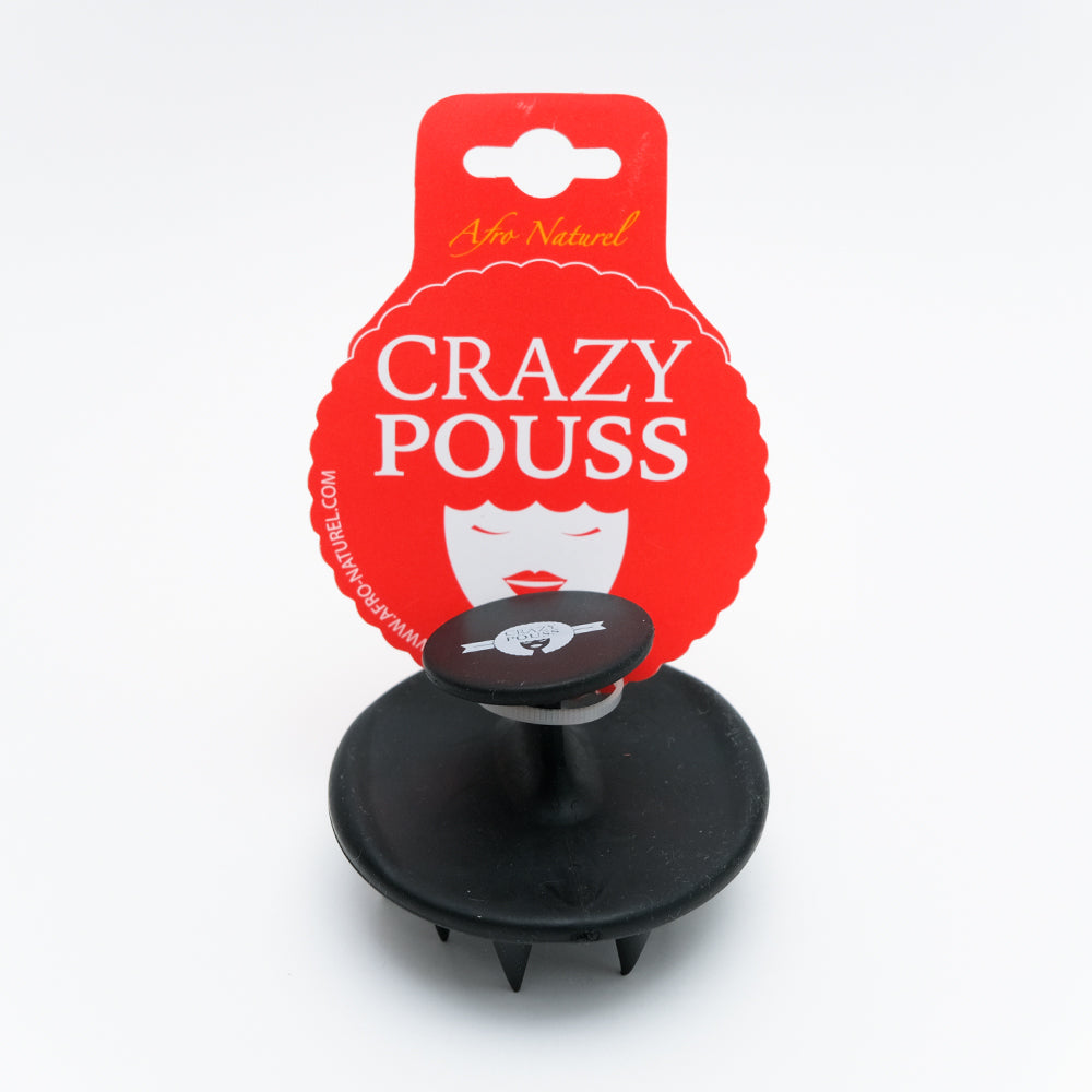 CRAZY POUSS - Mini brosse massante - Noir