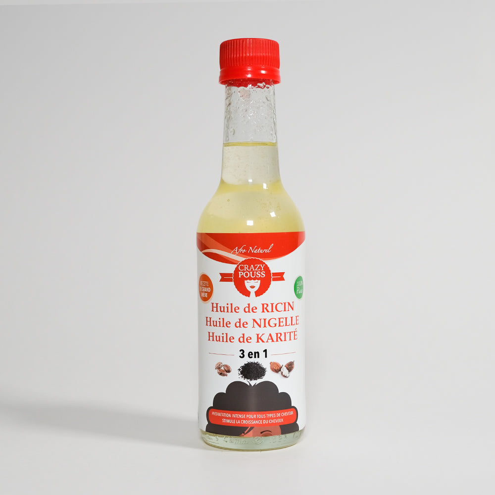 CRAZY POUSS - Huile 3 en 1 pure naturelle - Transparente