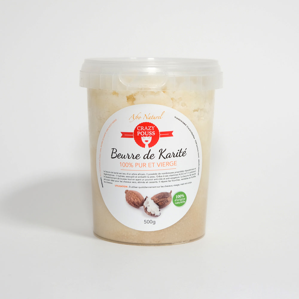 CRAZY POUSS - Crème coiffante - Protectrice - Au beurre de karité - Jaune