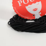 CRAZY POUSS - Lot de 40 élastiques fins - Taille M - Noir