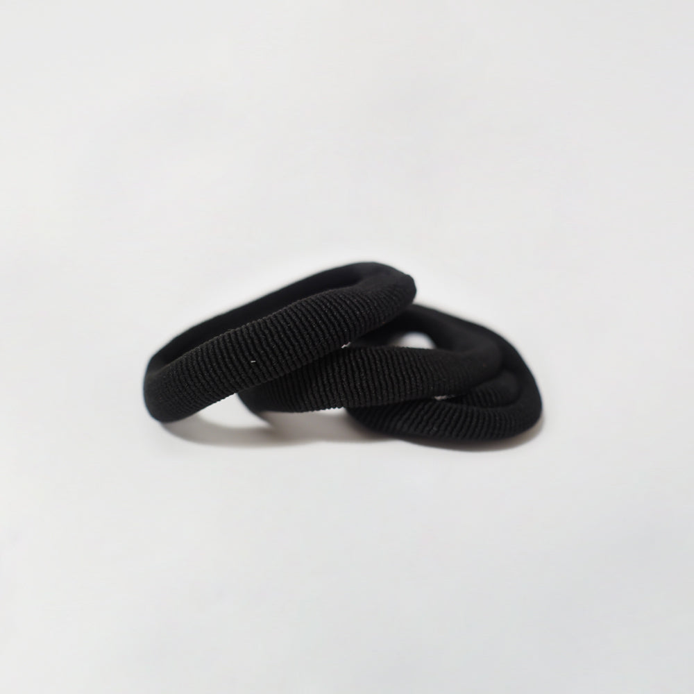 CRAZY POUSS - Lot de 6 élastiques striés - Taille S - Noir