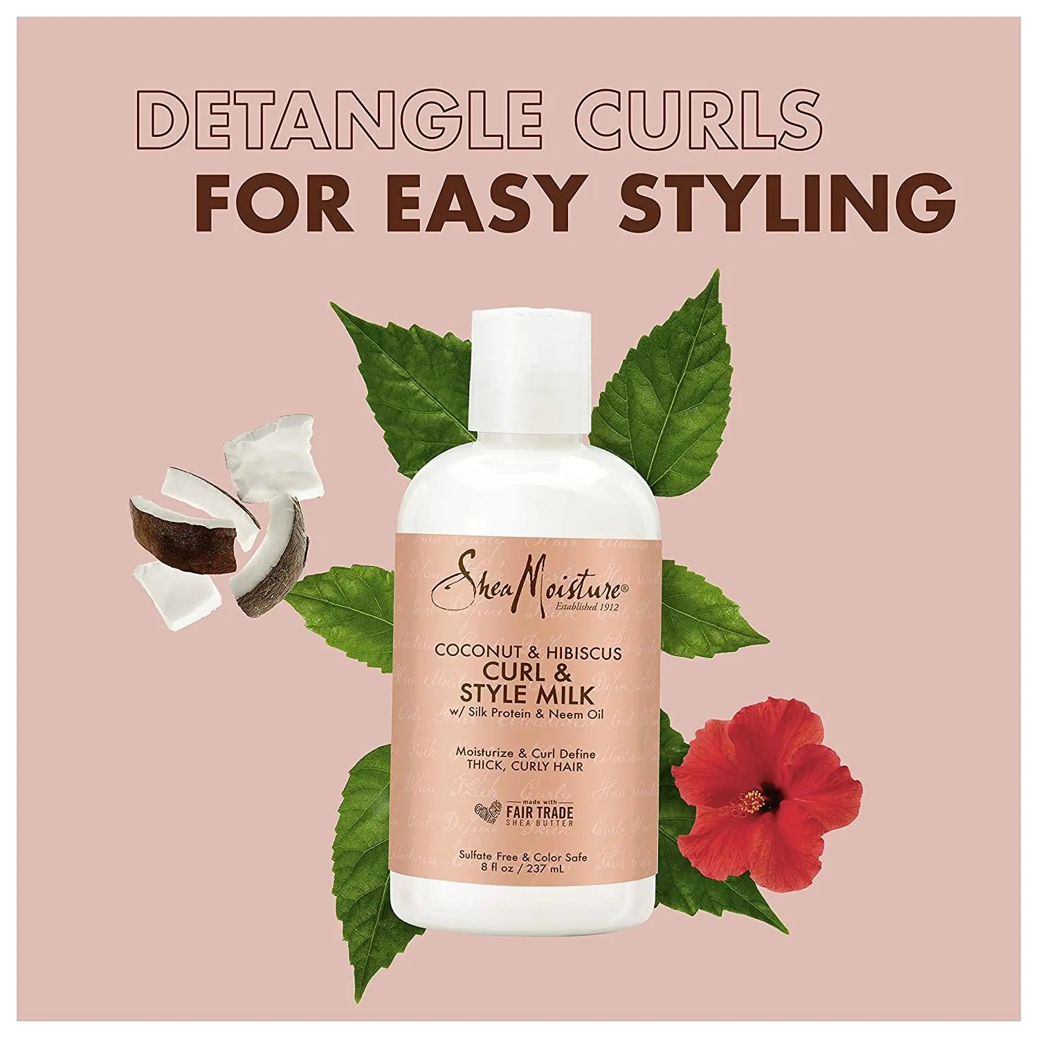 Lait Coiffant Curl & Style Milk COCONUT HIBISCUS 237ml - SHEA MOISTURE