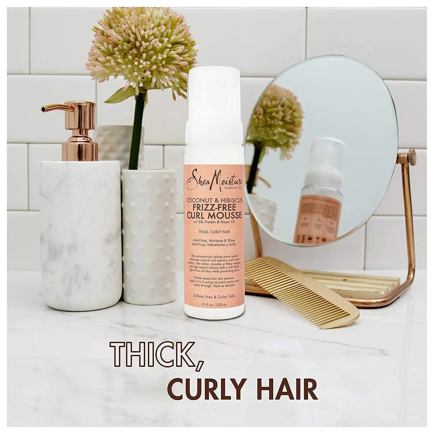 Mousse Coiffante Frizz-Free Hibiscus & Coco 220ml - SHEA MOISTURE