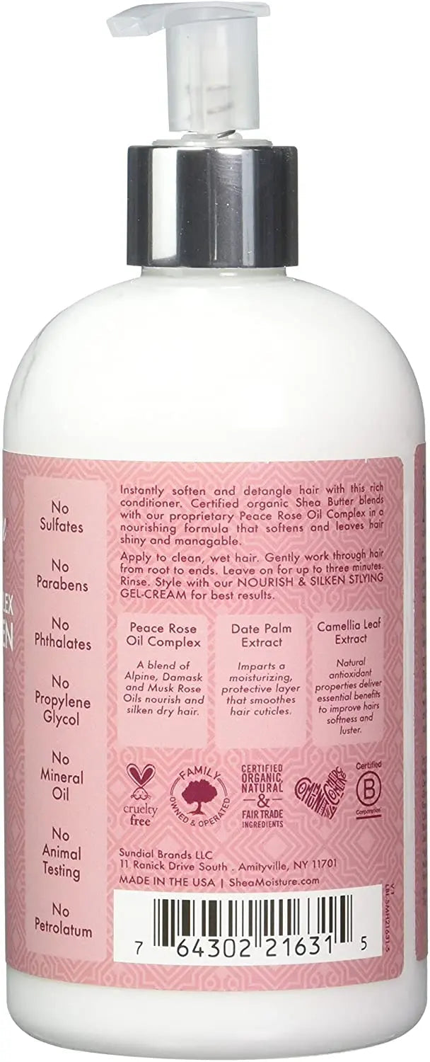 SHEA MOISTURE – PEACE ROSE OIL COMPLEX - Nourish & Silken Conditioner 384ml