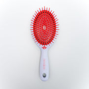 CRAZY POUSS - Brosse - Démêlante et coiffante - Rouge et blanche