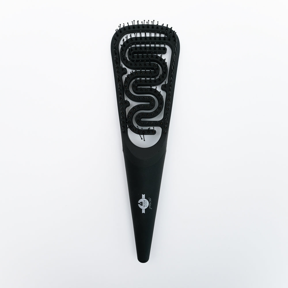 CRAZY POUSS - Brosse démêlante - Cône & labyrinthe - Multicolore