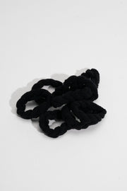 CRAZY POUSS - Lot de 8 élastiques striés - Taille XS - Noir