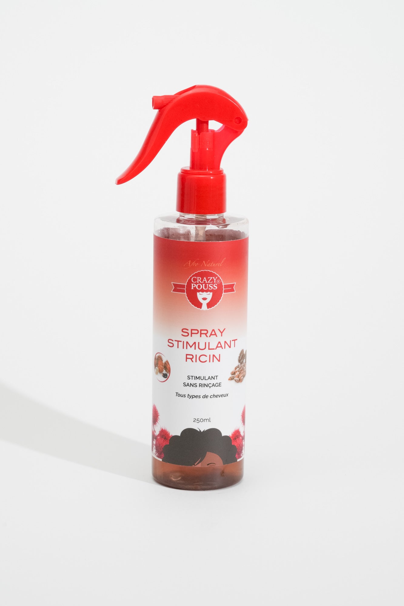 CRAZY POUSS - Spray hydratant stimulant ricin - Blanc