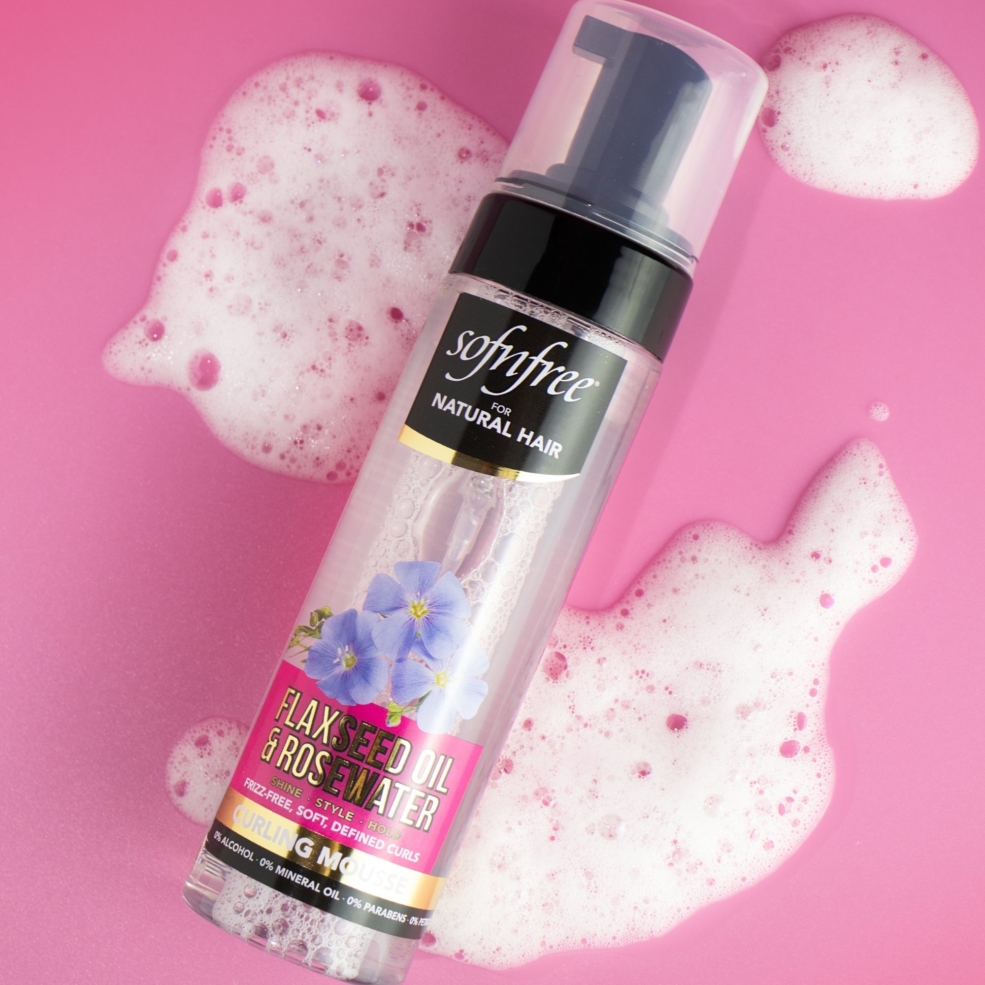 Curling Mousse with Flaxseed Oil & Rosewater