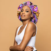 CRAZY POUSS - Bonnet en wax modèle 008 - Anti-dessèchement - Plusieurs coloris