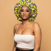 CRAZY POUSS - Bonnet en wax modèle 018 - Protecteur d’hydratation - Plusieurs couleurs