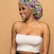 CRAZY POUSS - Bonnet en wax modèle 024 - Conservateur d’hydratation - Plusieurs teintes