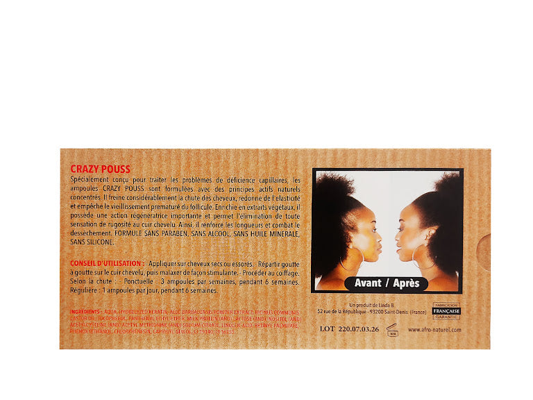 CRAZY POUSS - Ampoules stimulatrices de repousse