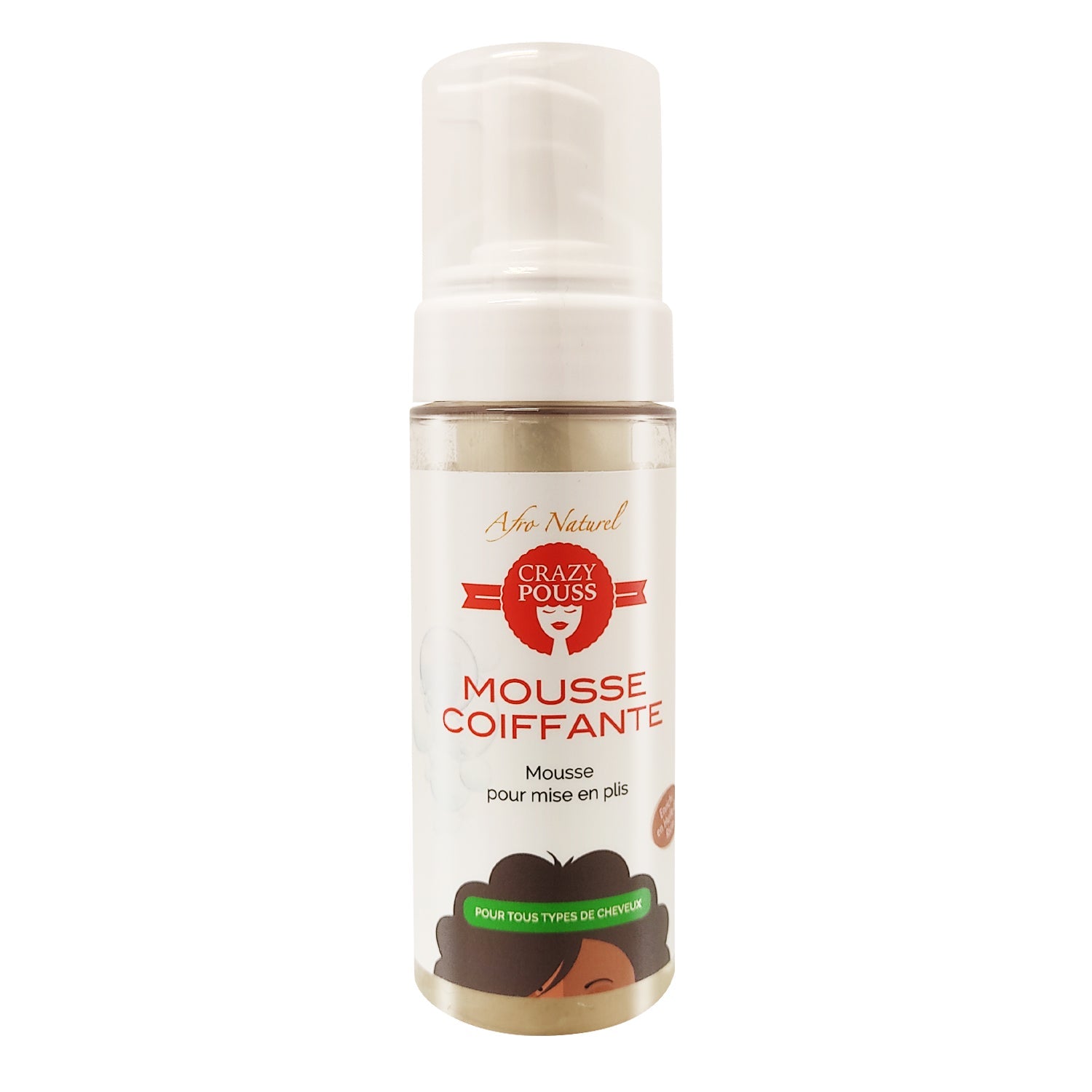 CRAZY POUSS - Mousse coiffante 150ml - Verte