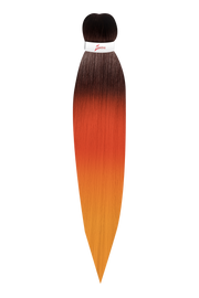 EZ Braid Rainbow 2 X 30" Diamina Hair - RAIN T1B/RED/ORANGE, 30"