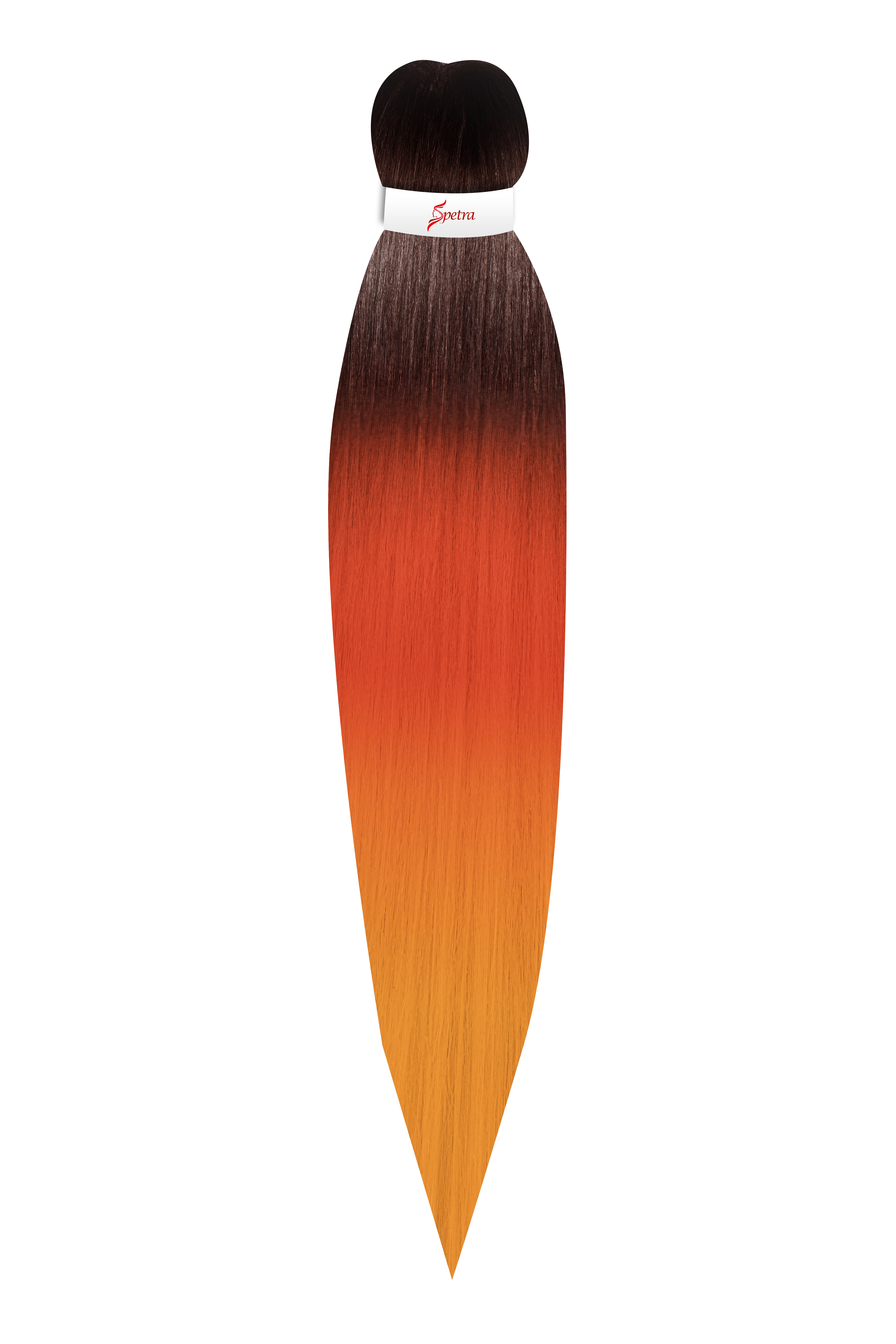 EZ Braid Rainbow 2 X 30" Diamina Hair - RAIN T1B/RED/ORANGE, 30"