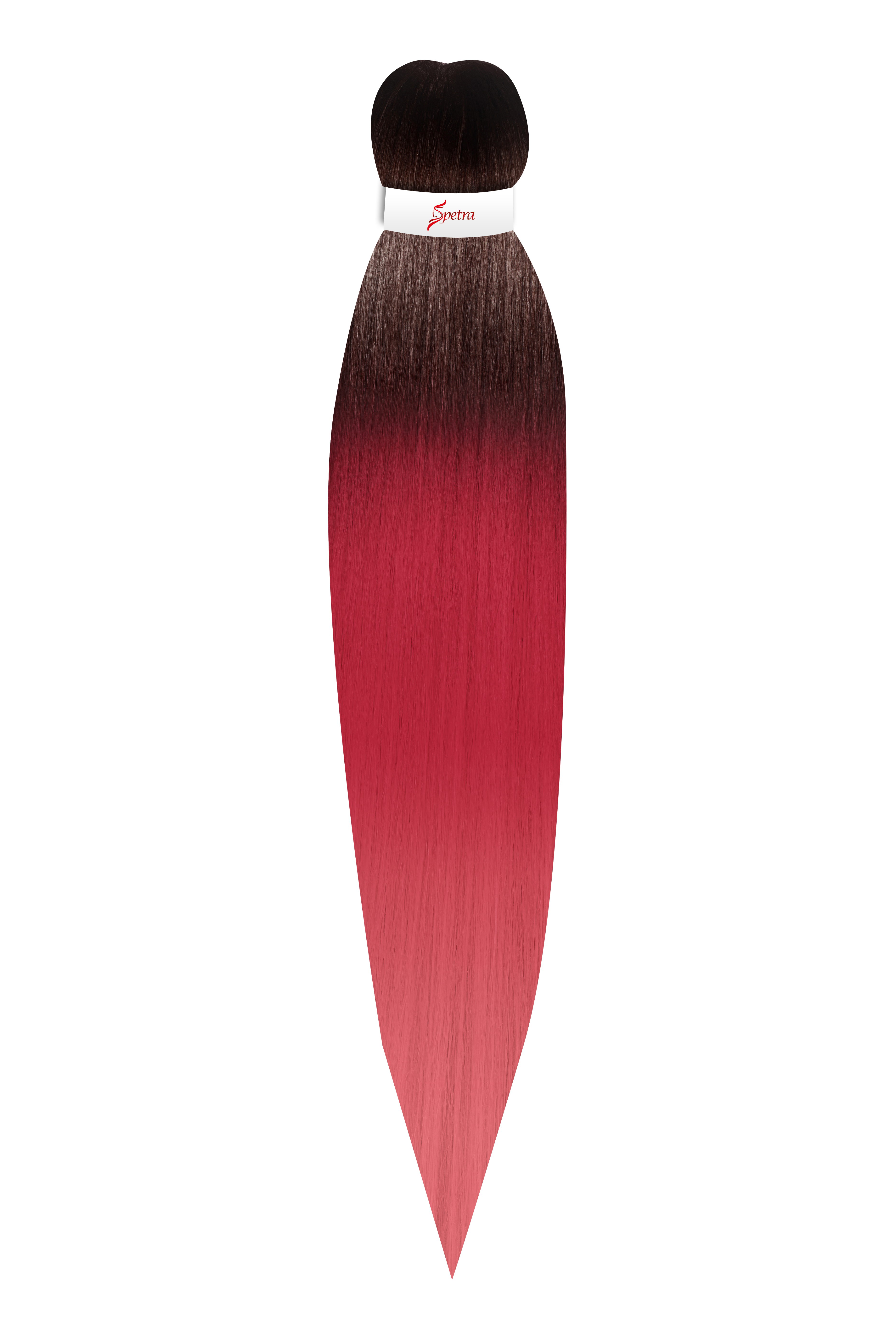 EZ Braid Rainbow 2 X 30" Diamina Hair - RAIN T1B/RED/PINK, 30"