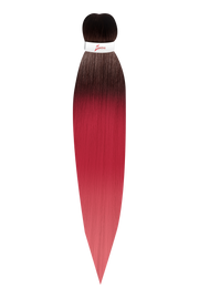 EZ Braid Rainbow 2 X 30" Diamina Hair - RAIN T1B/RED/PINK, 30"