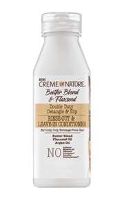 CREME OF NATURE - BUTTER BLEND & FLAXSEED - Rinse Out & Leave-In Conditioner 355ml